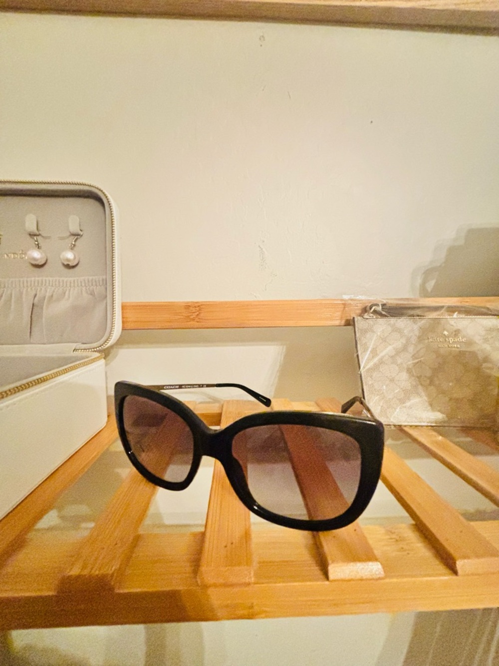 Coach Black Oversized Square Sunglasses with Gradient Lenses - Picture 7 of 13